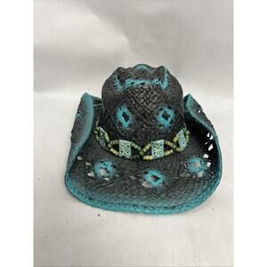 Vintage Western Express Womens Straw Cowboy Hat - Size L/XL